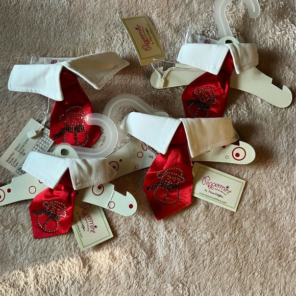 4 Pooch Outfitters Snowmen Doggie Ties - 2 XS & 2 Medium - Picture 11 of 11